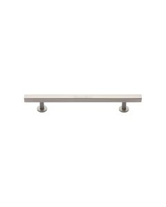 Heritage Brass Satin Nickel Offset Square Cabinet Pull 128mm