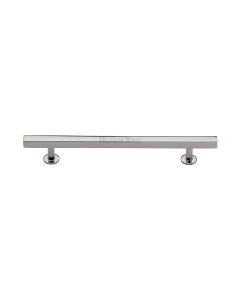 Heritage Brass Polished Nickel Finish Offset Square Cabinet Pull 160mm