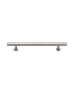 Heritage Brass Satin Nickel Offset Square Cabinet Pull 160mm