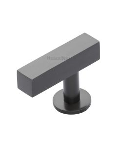 Heritage Brass Matt Bronze Offset Square Cabinet Knob 44mm