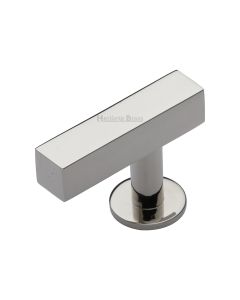 Heritage Brass Polished Nickel Finish Offset Square Cabinet Knob 44mm