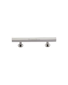 Heritage Brass Polished Nickel Finish Offset Square Cabinet Pull 96mm