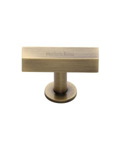 Heritage Brass Antique Brass Symmetrical Square Cabinet Knob 44mm