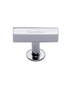 Heritage Brass Polished Chrome Symmetrical Square Cabinet Knob 44mm