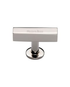 Heritage Brass Polished Nickel Finish Symmetrical Square Cabinet Knob 44mm