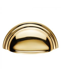 Polished Brass 76mm Victorian Cup Pull | C47PB