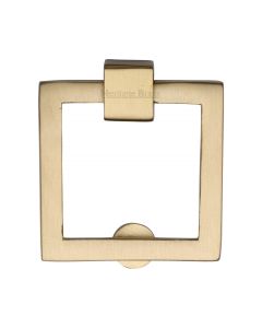 Heritage Brass Satin Brass Square Cabinet Drop Pull