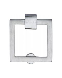Heritage Brass Satin Chrome Square Cabinet Drop Pull