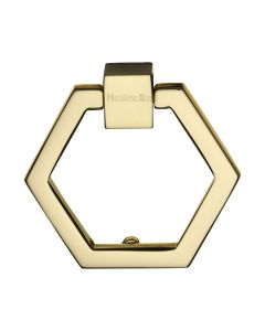 Heritage Brass Polished Brass Hexagon Cabinet Drop Pull 51mm