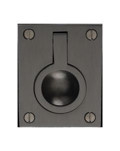 Heritage Brass Matt Bronze Flush Ring Cabinet Pull 50mm