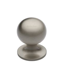 Heritage Brass Satin Nickel Ball Cabinet Knob 25mm