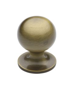 Heritage Brass Antique Brass Ball Cabinet Knob 32mm