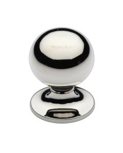 Heritage Brass Polished Nickel Finish Ball Cabinet Knob 32mm
