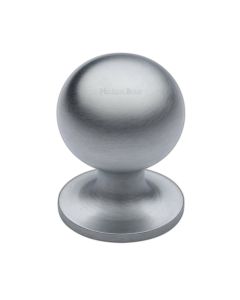 Heritage Brass Satin Chrome Ball Cabinet Knob 32mm