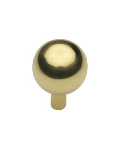 Heritage Brass Polished Brass Sphere Cabinet Knob 22mm