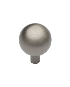 Heritage Brass Satin Nickel Sphere Cabinet Knob 22mm
