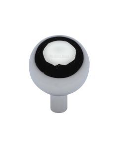 Heritage Brass Polished Chrome Sphere Cabinet Knob 28mm