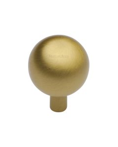 Heritage Brass Satin Brass Sphere Cabinet Knob 28mm