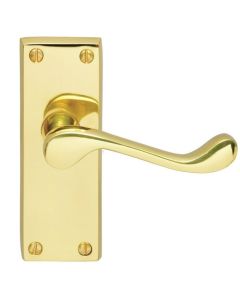 Polished Brass Victorian Scroll Lever | CBS55