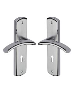 Heritage Brass Apollo Finish Centaur Door Handle on Plate - Lever Lock