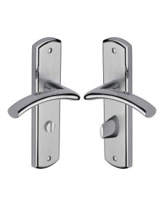 Heritage Brass Apollo Finish Centaur Door Handle on Plate - Bathroom Set
