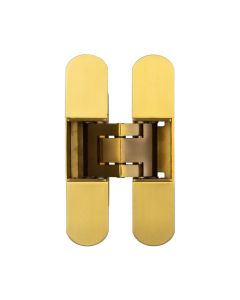 Ghost Satin Brass 140mm Concealed Hinge | CH60SB