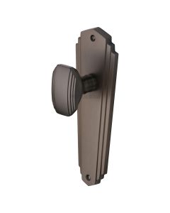 Heritage Brass Matt Bronze Charlston Door Knob on Plate - Lever Latch