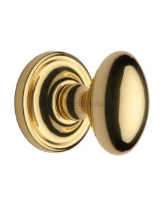 Heritage Brass Polished Brass Chelsea Door Knob on Rose