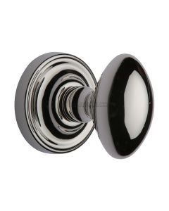 Heritage Brass Polished Nickel Finish Chelsea Door Knob on Rose