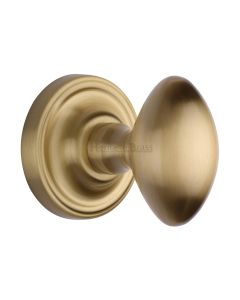 Heritage Brass Satin Brass Chelsea Door Knob on Rose