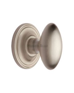 Heritage Brass Satin Nickel Chelsea Door Knob on Rose