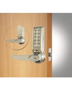 Codelocks CL4010 Stainless Steel Electronic Tubular Mortice Latch with lever