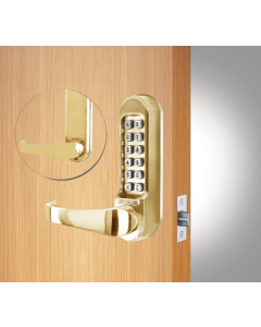 Codelocks Polished Brass Heavy Duty Passage Tubular Mortice Latch | CL515 PB