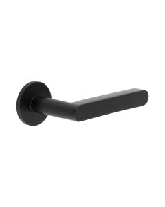 CR-101 Black Sprung Round Rose Door Handle