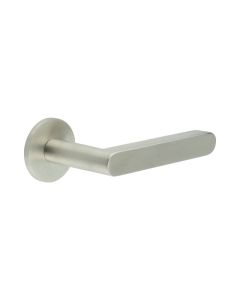CR-101 Satin Stainless Steel Sprung Round Rose Door Handle