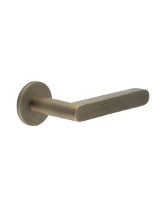 CR-101 Antique Brass Unsprung Round Rose Door Handle