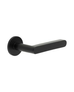 CR-101 Black Unsprung Round Rose Door Handle