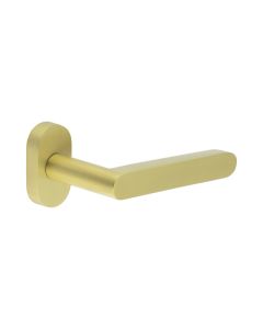 CR-101 Satin Brass Multi Point Oval Rose Door Handle