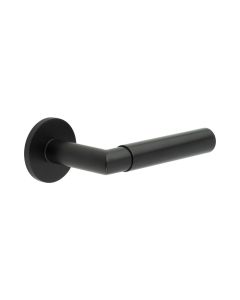 CR-102 Black Sprung Round Rose Door Handle