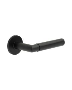 CR-102 Black Unsprung Round Rose Door Handle