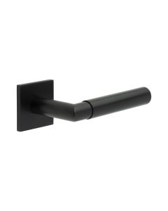 CR-102 Black Sprung Square Rose Door Handle