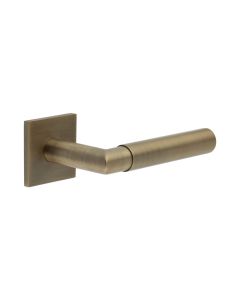 CR-102 Antique Brass Unsprung Square Rose Door Handle