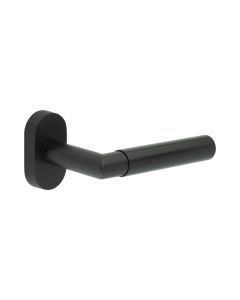 CR-102 Black Multi Point Oval Rose Door Handle