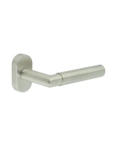 CR-102 Satin Stainless Steel Multi Point Oval Rose Door Handle