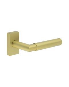 CR-102 Satin Brass Multi Point Rectangular Rose Door Handle