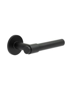 CR-103 Black Unsprung Round Rose Door Handle