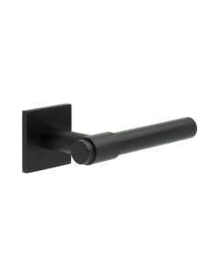 CR-103 Black Sprung Square Rose Door Handle