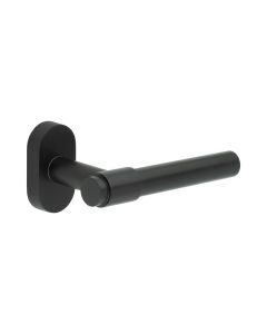 CR-103 Black Multi Point Oval Rose Door Handle