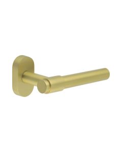 CR-103 Satin Brass Multi Point Oval Rose Door Handle
