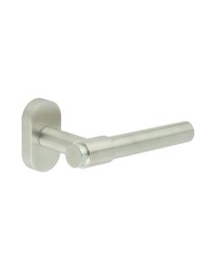 CR-103 Satin Stainless Steel Multi Point Oval Rose Door Handle